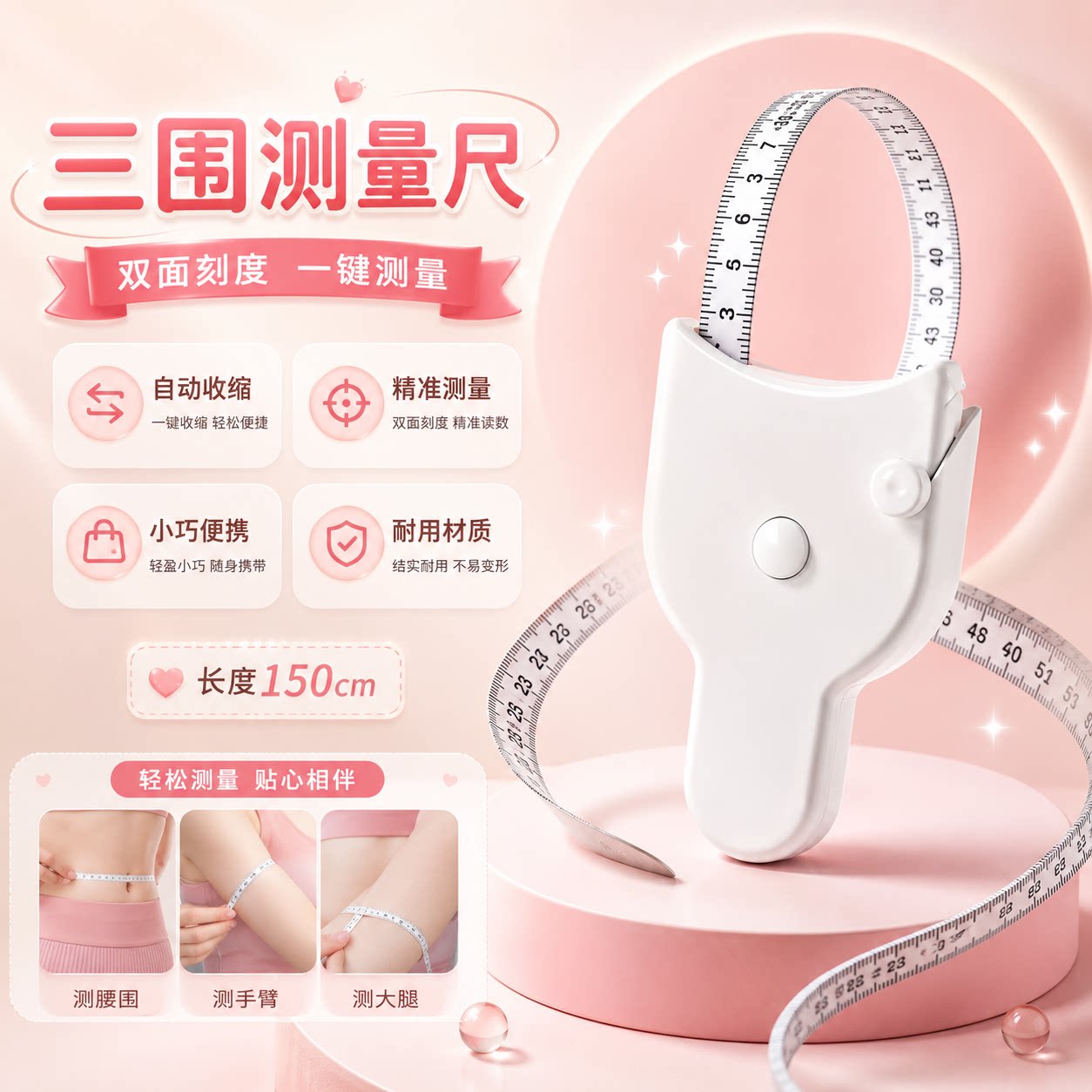 家用三围测量软尺胸围腿围