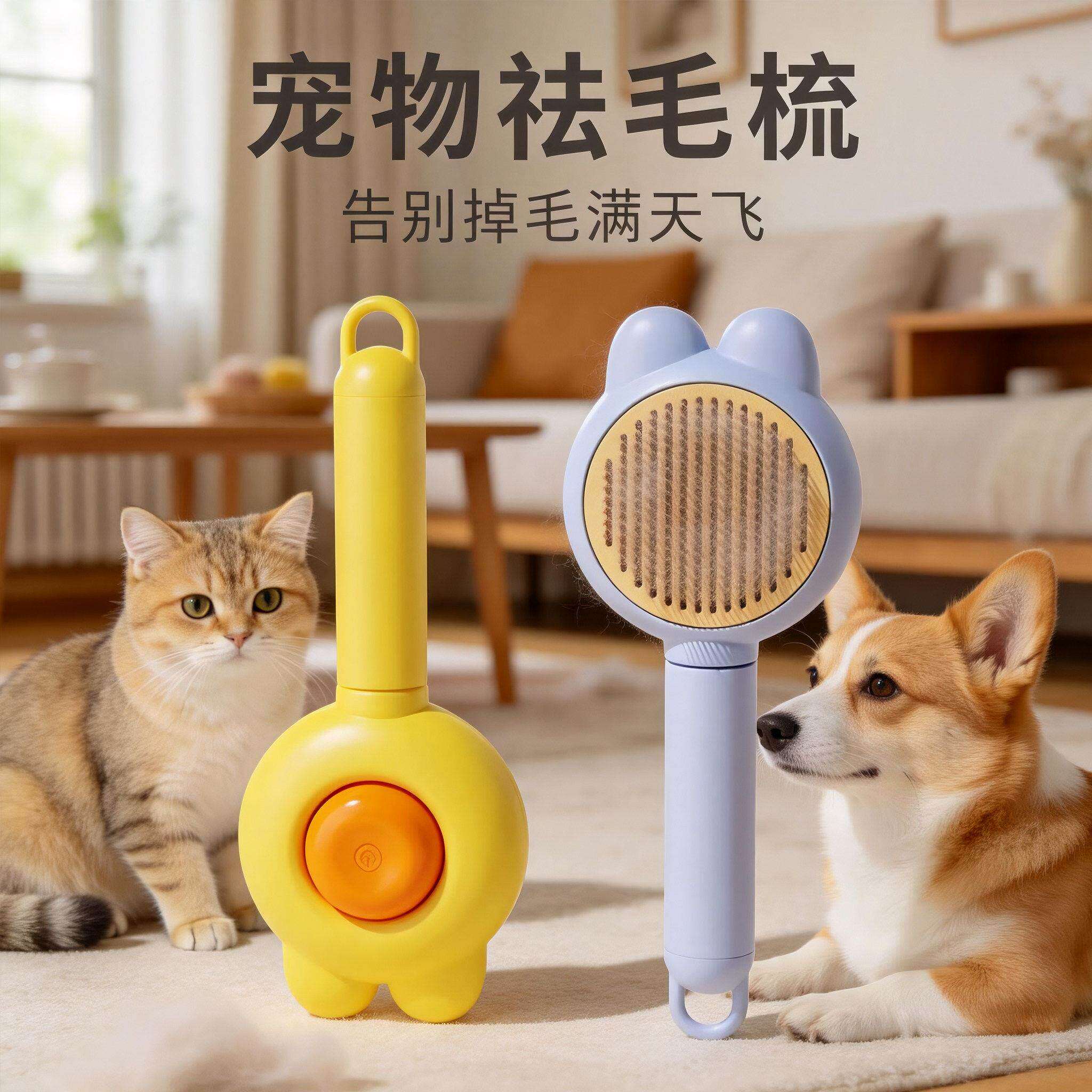 猫狗通用一键除毛梳子