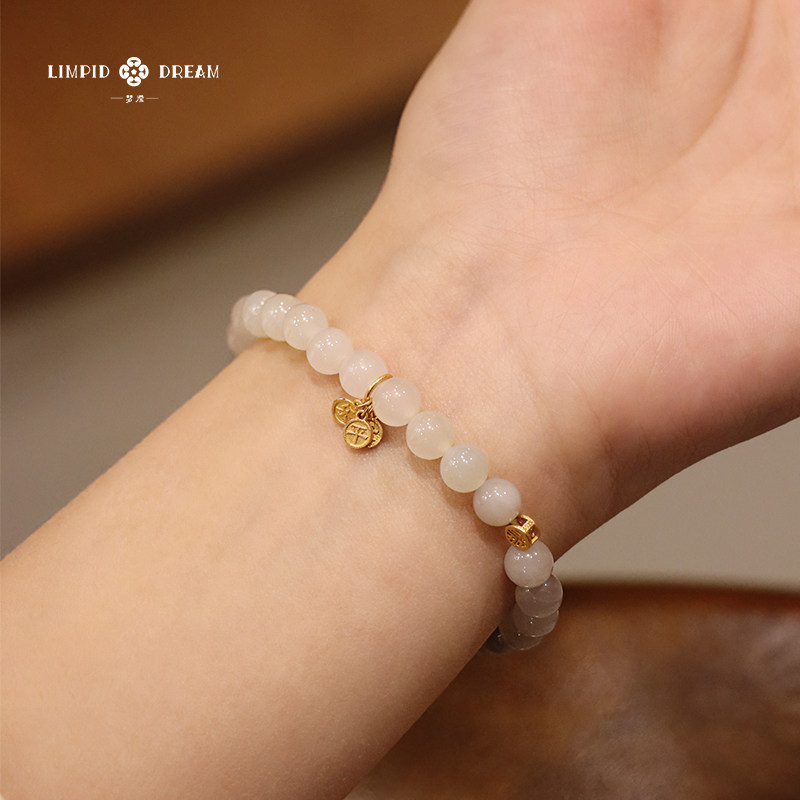 平安喜乐江南烟雨紫烟玉手串