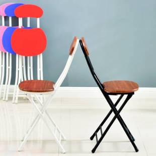 创意圆凳椅子电脑椅 折叠椅子凳子靠背椅便携家用餐椅现代简约时尚