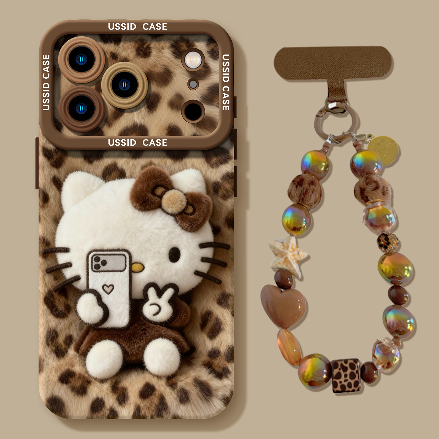 适用17promax苹果手机壳iphone17新款hellokitty系列13毛绒kt豹纹16凯蒂猫2025秋冬14可爱15硅胶17pro保护套