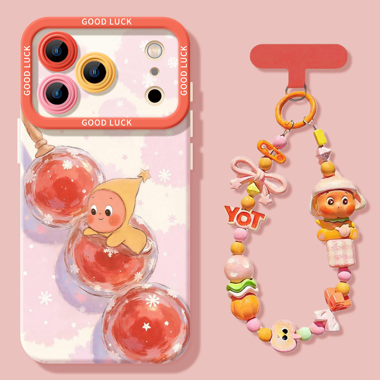 适用苹果17promax手机壳新款iphone17糖葫芦小星人15pro卡通爆款16可爱14plus挂链13硅胶12防摔16promax外壳