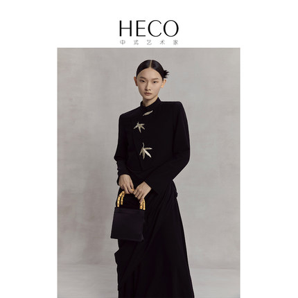 HECO【声笙】新中式国风2024新款个性复古设计感小西装女装外套女