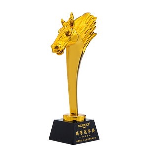 创意树脂奖杯定制金马奖牛老鹰赛马术狮子电竞精英高尔夫比赛颁奖