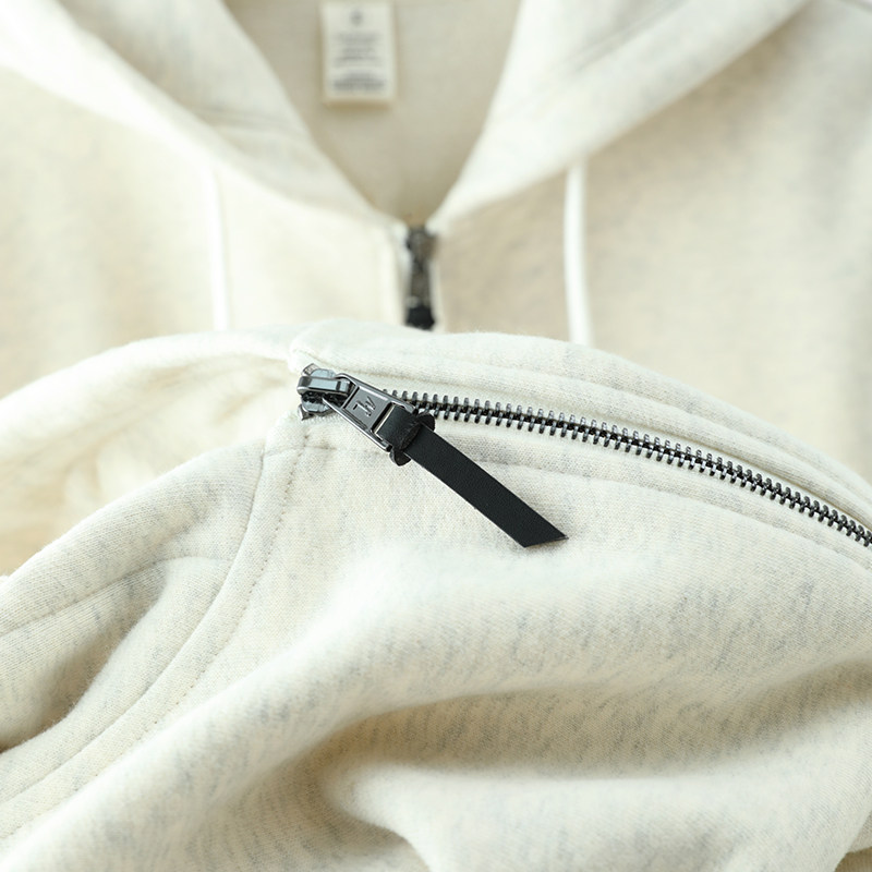 가을 겨울 따뜻한 두꺼운 양털 365G 카본 브러쉬 솔리드 컬러 지퍼 카디건 느슨한 어깨 후드 남성 운동복