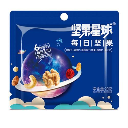 坚果星球每日坚果600g混合坚果营养零食大礼包沃隆出品小包装30包