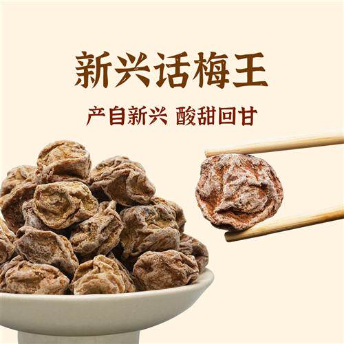 九制话梅王正宗新兴甘草话梅干特大酸甜泡水孕妇零食凉果特产罐装