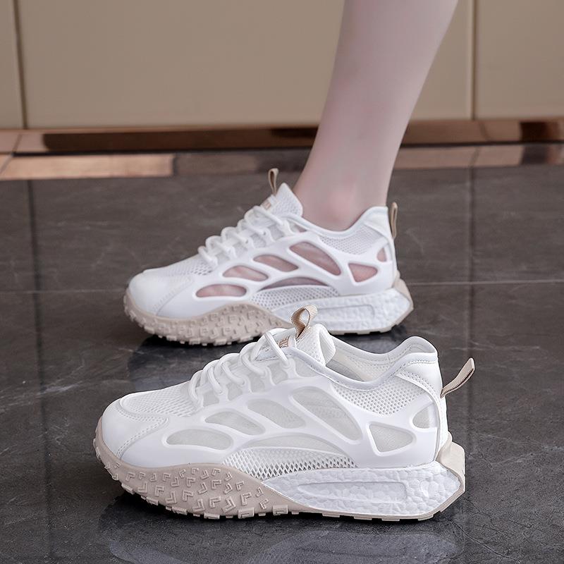 韩版新款老爹女2夏0季25学生运鞋WS-9533动跑步增高休闲鞋网面透