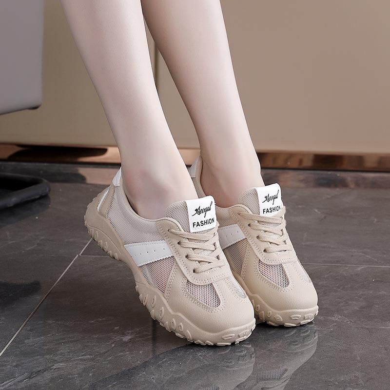 网红爆夏网面XQ-K02款透气训鞋女2025新款季百搭阿甘运动小德白鞋