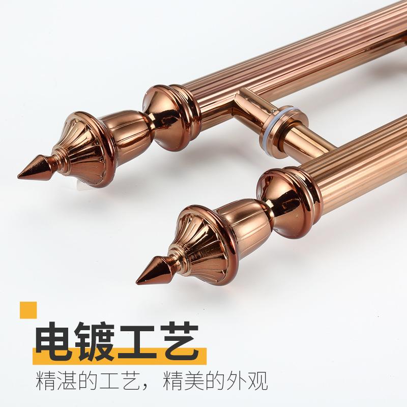 玻把璃门拉手不古铜色木钢门把手铝合金锈QB-0012地弹簧门别墅大