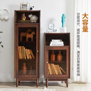 HD043客厅多置物架柜家 逸实木书柜书落地家用房简约层柜子带门RF