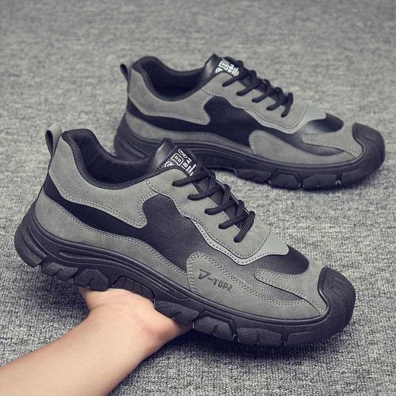 士冬季加绒劳保鞋鞋时尚工装LM-001加作棉保暖登山鞋软底通勤工男