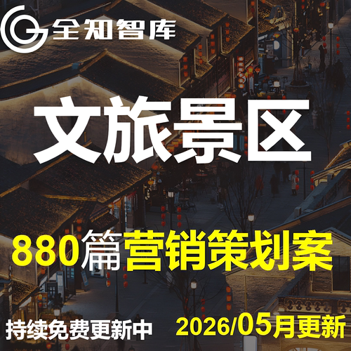 文旅景区营销方案活动策划PPT模板小镇文本运营推广4A创意广告