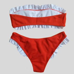 piece Bikini swimsuit womens ruffled sexy two