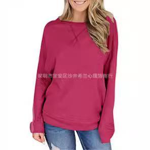 Fashion Round Comfortable Home Womens Tops Clothing Neck