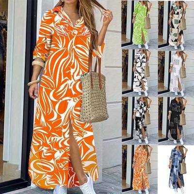 long dresses for women  spring summer casual loose print