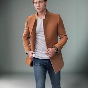Casual mens suits for young men trendy solid color slim fit