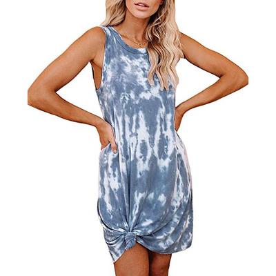 summer dresses for women ladies dye print fashion casual