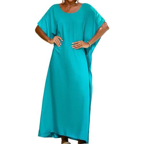 Rayon Beach Cover Up Vacation Loose Plus Size Dress Bikini