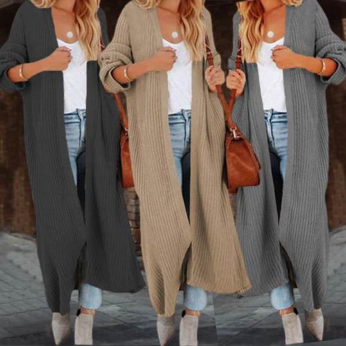 casual oversized cardigan women winter warm long sweater