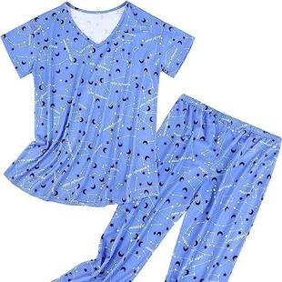 shirt pants Home two pajamas set piece wear