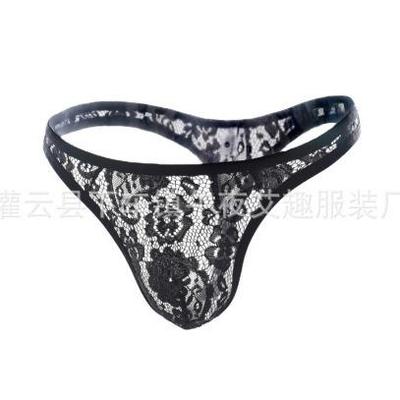 Mens sexy underwear lace transparent thong mens sexy