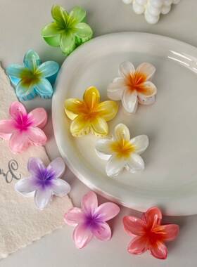 Hair Flower Clip Clips Hawaiian Plumeria Beach Flowers Claw
