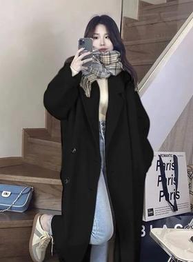 women coat wool coat cloak tweed double-sided handmade g