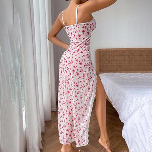 dress satin silk sleeveless ruched womens nightdress summer