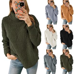 double velvet faced hem pullover sweatshirt split womens