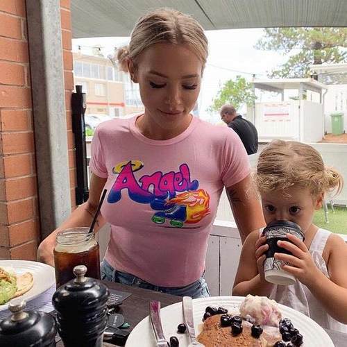 d digital dye gradient print loose -shirts for women summer