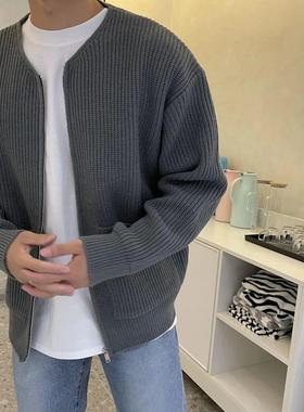 man clothes casual cardigan sweaters for men solid color