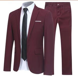 two suits piece business casual groom groomsmen