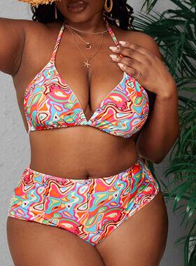 set lace-up bikini girl womens swimsuit two-piece set