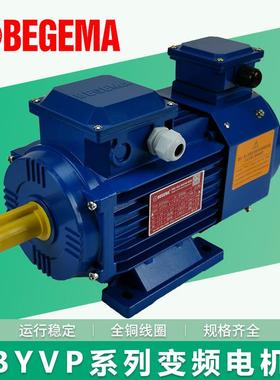 2级卧式苏州现货宝戈玛高速变频调速电动机BYVP63A2-B3-0.18W