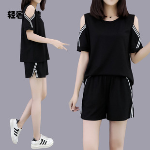 夏装 2026年新款 短裤 女装 洋气胖妹妹遮肚子 大码 朗姿约定两件套装