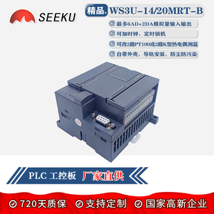 K型测温 20MRT混合输出带模拟量PT100 SEEKU国产PLC工控板WS3U