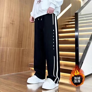 美式 子男 春秋季 褲 2024新款 青少年休閑運(yùn)動(dòng)褲 子男士 潮牌直筒衛(wèi)褲