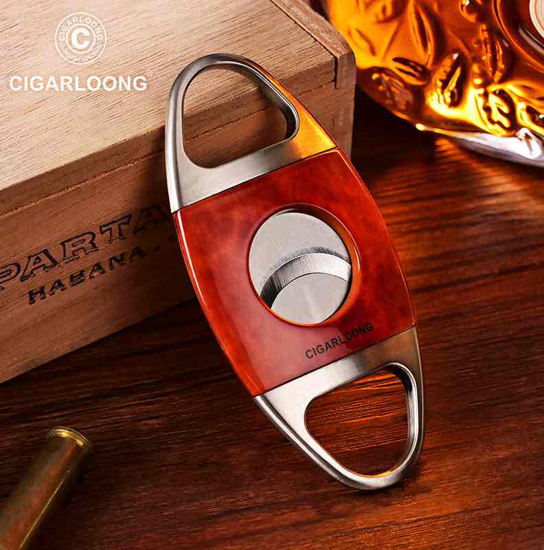 CIGARLOONG茄龙雪茄剪打火机套装不锈钢锋利便携雪茄烟剪刀打火机