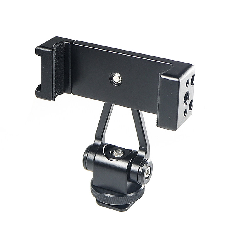 全金属手机夹多功能单反相机 360度旋转蜗牛手机夹1/4 热靴云台