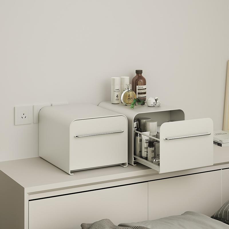 防尘化妆品收纳盒高级感抽屉式桌面上置物架大容量护肤品收纳柜子