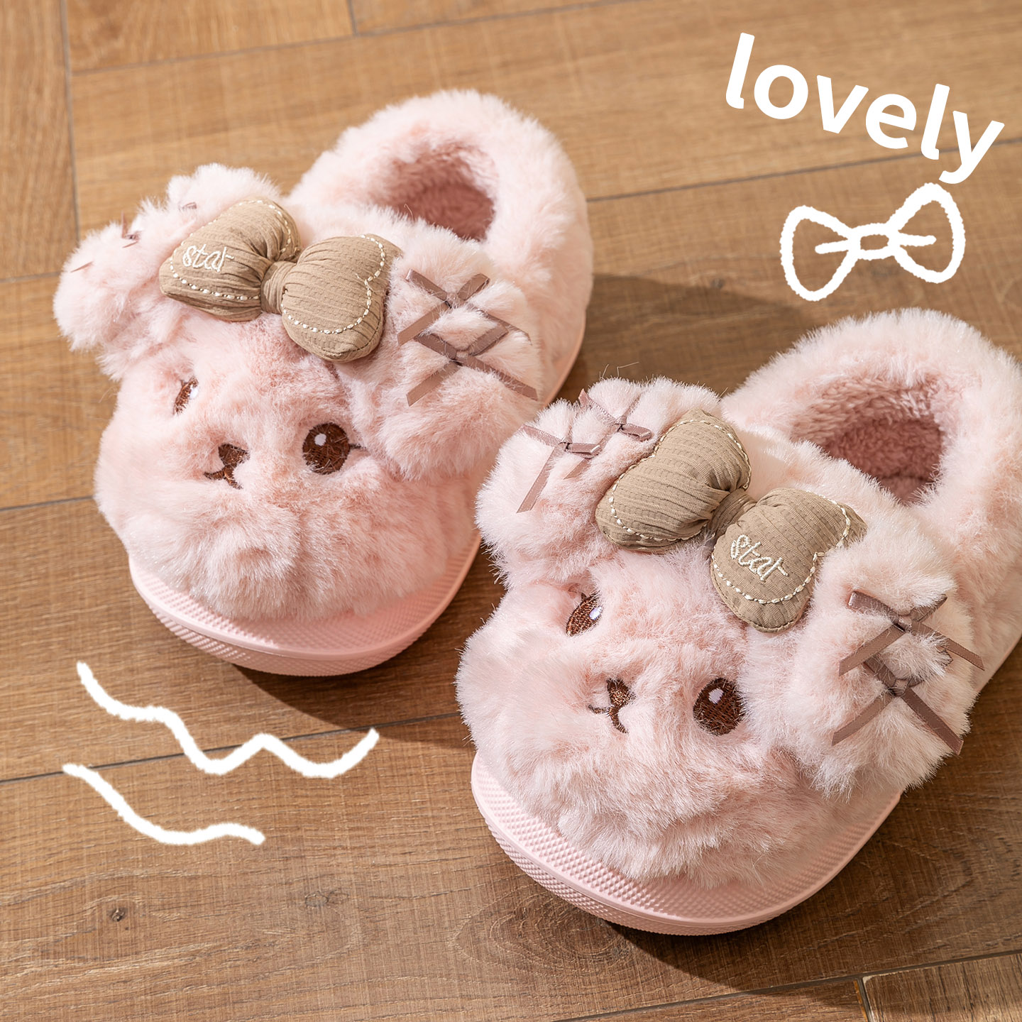 狗狗儿童棉拖鞋女童冬季包跟公主