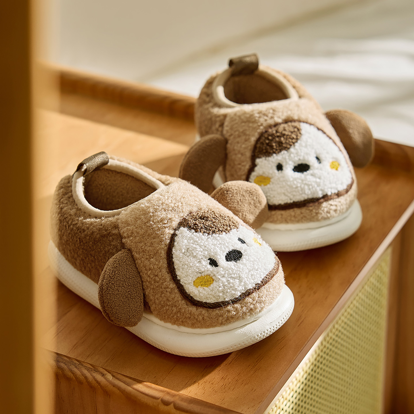 儿童棉拖鞋冬季包跟宝宝毛绒家居