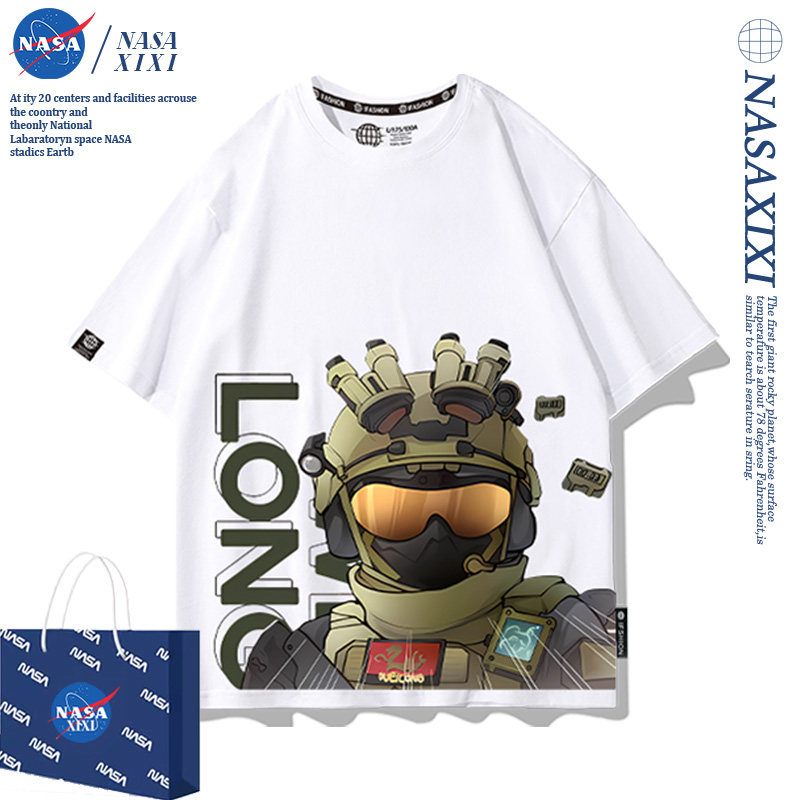 NASA三角洲行动联名短袖T恤男夏季威龙骇爪牧羊人周边衣服潮体恤