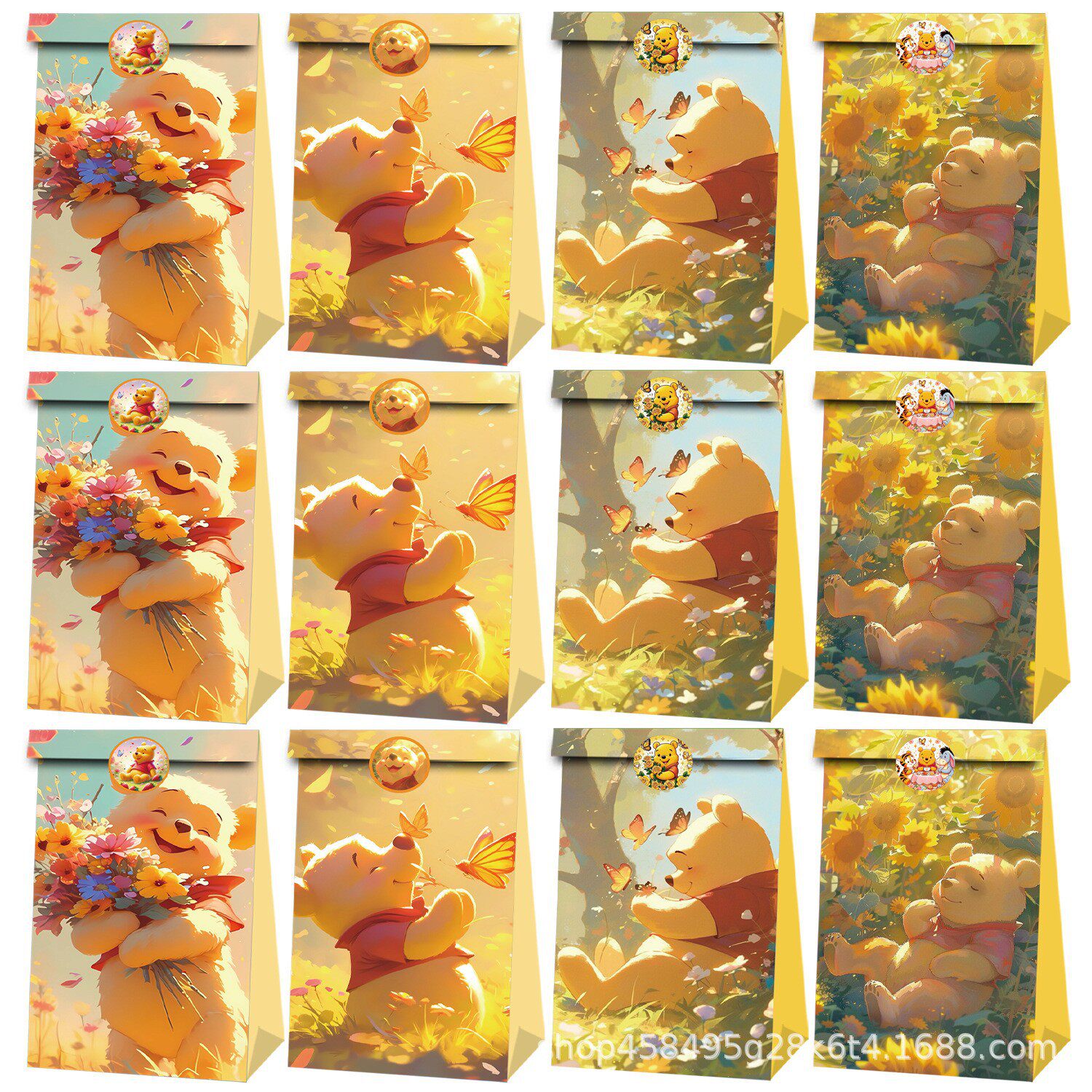 小熊维尼节日生日回礼袋派对聚会用品糖果袋贴纸礼品袋手提袋纸袋