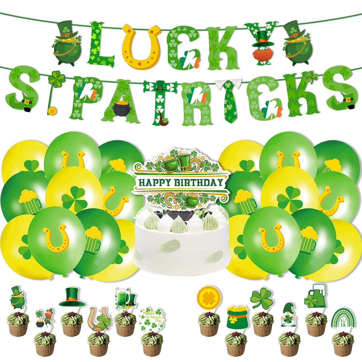 圣帕特里克气球套装St. Patrick's Day三叶草节气氛场景布置道具,节庆用品/礼品,节日装扮用品,淘宝优惠券,粉丝福利购,淘宝优惠卷