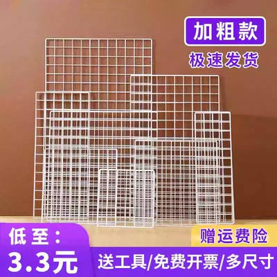 铁丝网格照片墙装饰创意网红墙上置物展示架免打孔爱心形挂娃娃墙