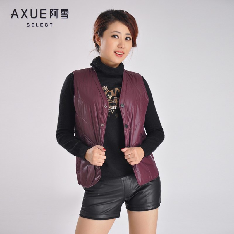 羊毛短款马夹阿雪韩版立领