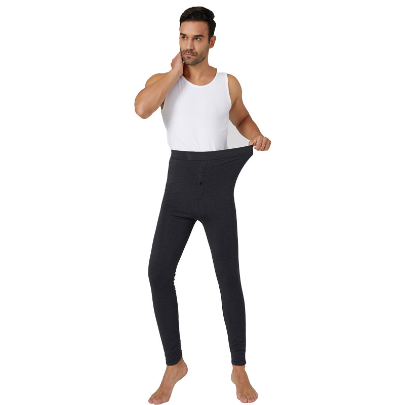 阿雪男士加厚加绒羊毛裤东北冬季中年棉裤男高腰护膝保暖裤打底裤