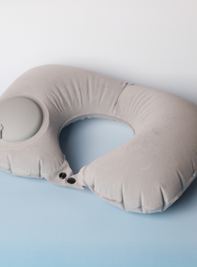 植绒牛奶丝u型枕按压充气便携飞机高铁坐车旅行睡觉神器旅游靠枕